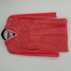 Title Nine Women's Tunic Shirt‎ Size Extra Small Long Sleeve Hood Eyelet Lined